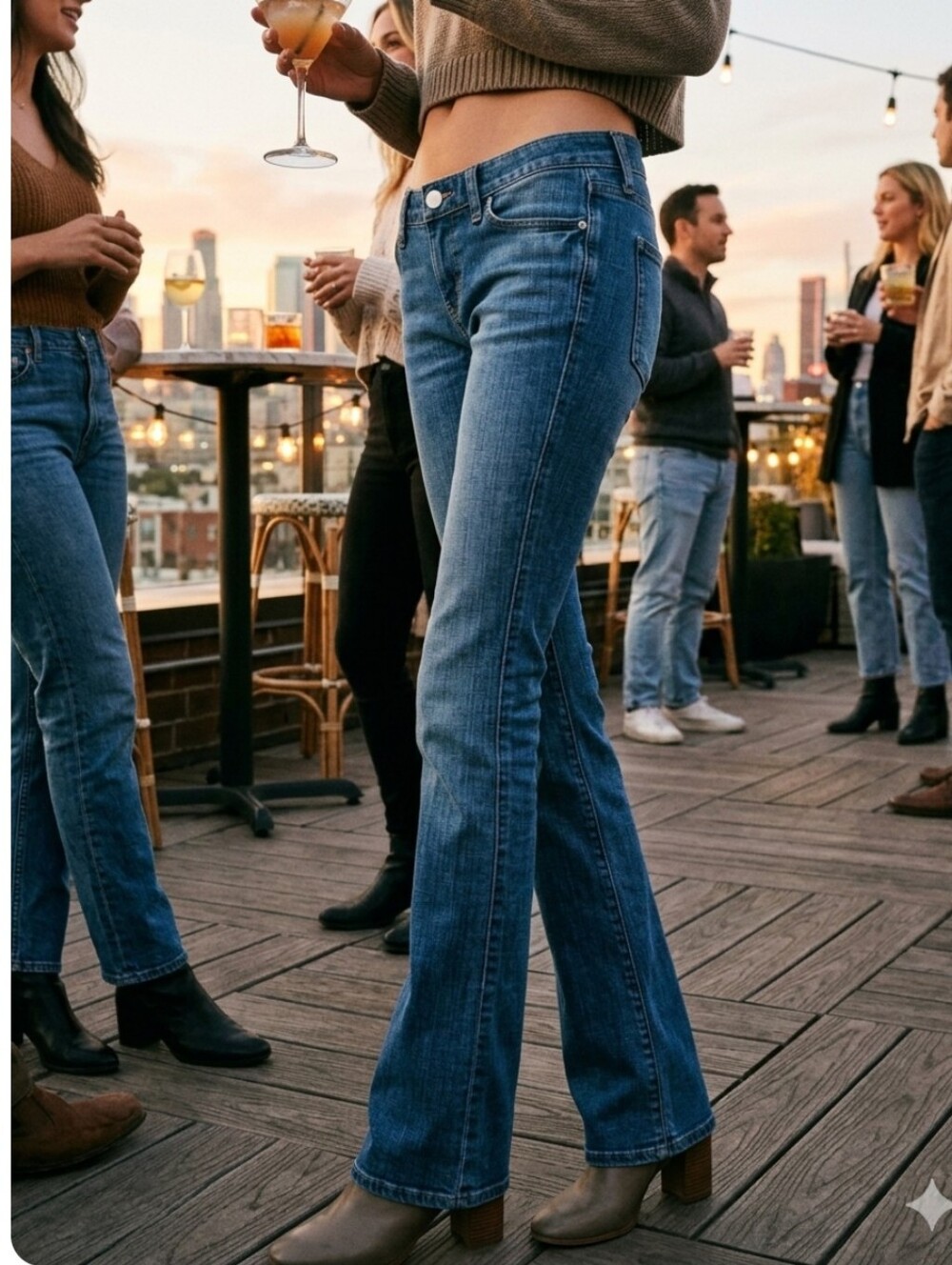 2/$30 Vintage Gap Ultra Low Rise Stretch Bootcut Jeans Medium Wash Size 2 Long